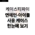 연예인·아이돌 사용 케이스 한눈에 보기 케이스티파이 2 케이스티파이 연예인·아이돌 사용 케이스 한눈에 보기